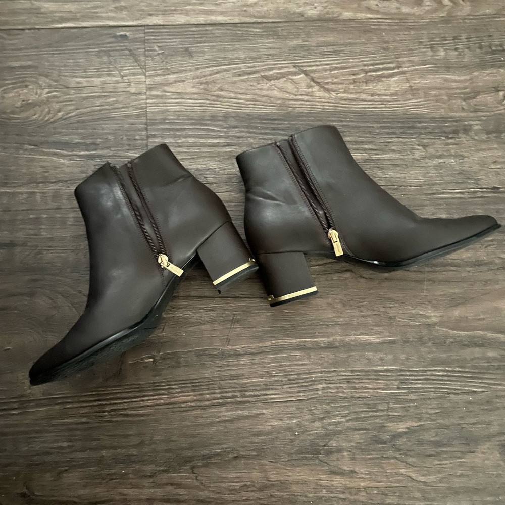 Calvin Klein Dark Brown Ankle Booties